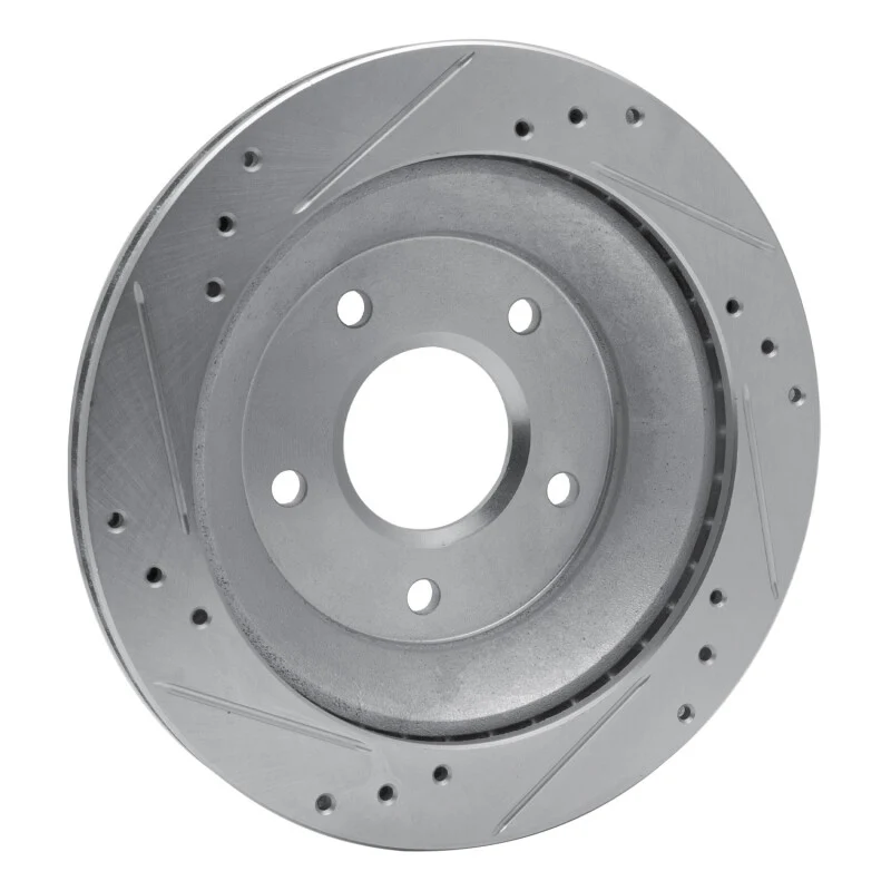 R1 85-92 Chevrolet Camaro Rear Right Drilled & Slotted Silver Brake Rotor - Image 4
