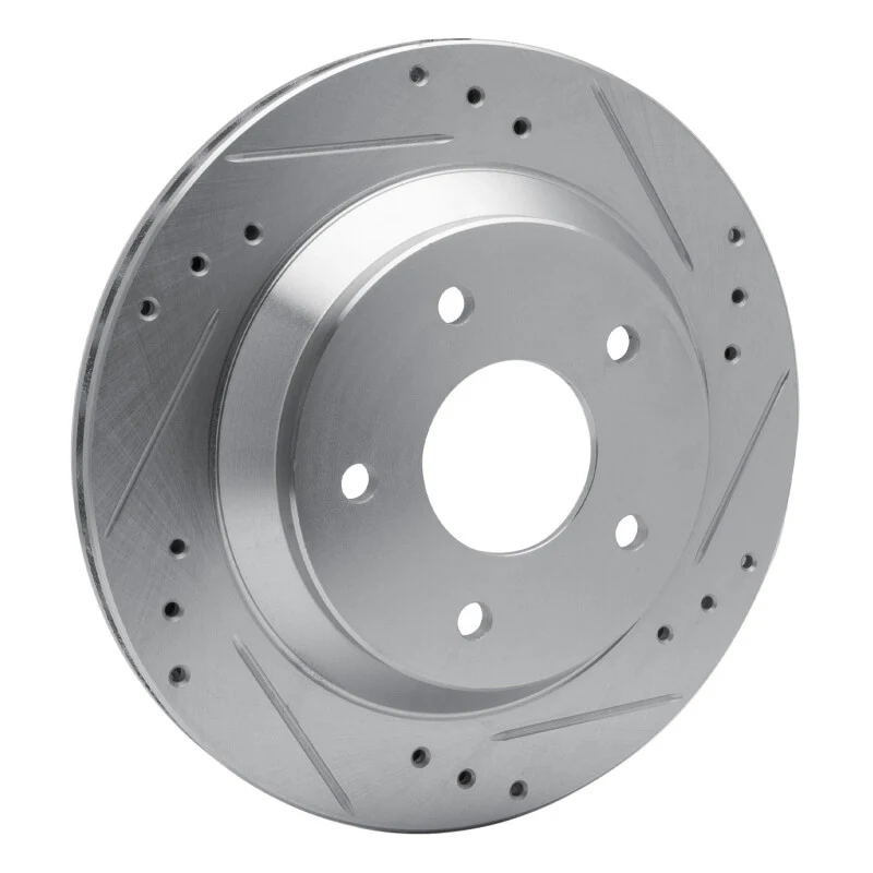 R1 85-92 Chevrolet Camaro Rear Right Drilled & Slotted Silver Brake Rotor - Image 5