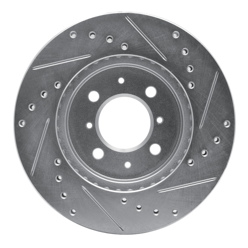 R1 85-93 Chevrolet SPECTRUM Front Left Drilled & Slotted Silver Brake Rotor - Image 2