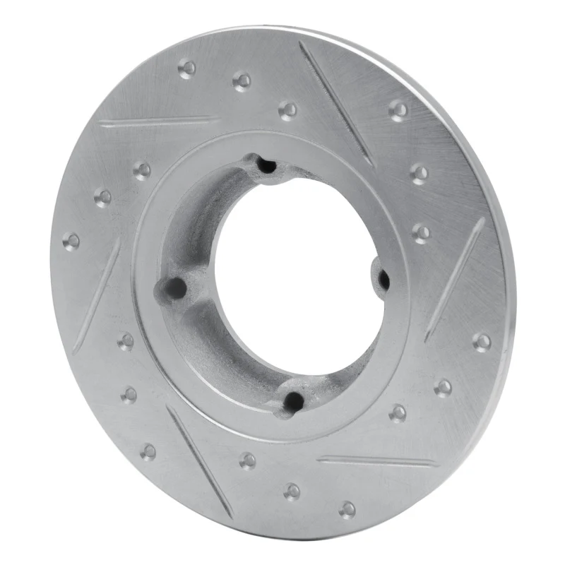R1 85-94 Chevrolet Sprint Front Left Drilled & Slotted Silver Brake Rotor - Image 3