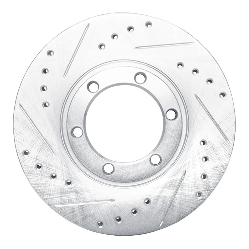 R1 86-06 Chevrolet Luv Pickup (Mexico) Front Left Drilled & Slotted Silver Brake Rotor