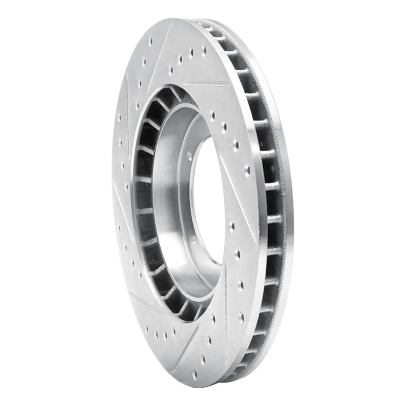 R1 86-86 Porsche 944 Turbo Front Right Drilled & Slotted Silver Brake Rotor - Image 4