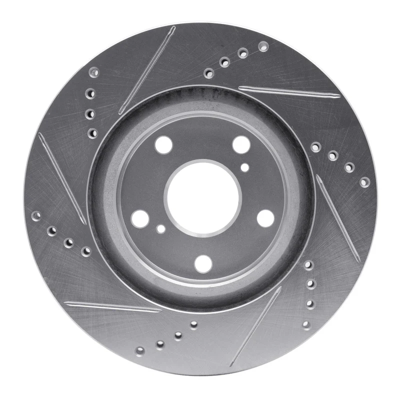 R1 86-88 Ford BRONCO Front Right Drilled & Slotted Silver Brake Rotor - Image 4