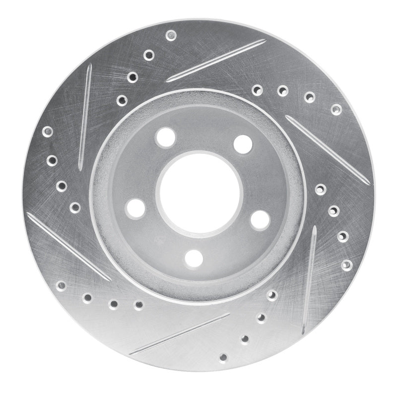 R1 86-90 Chrysler Town & Country Front Right Drilled & Slotted Silver Brake Rotor - Image 5