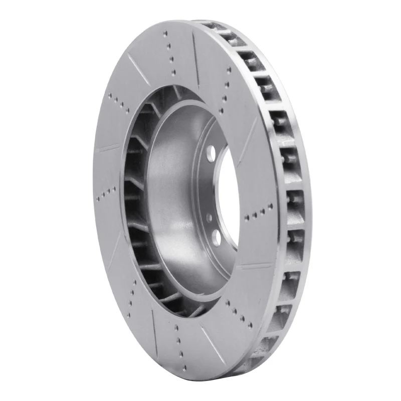 R1 86-91 Porsche 944 Except Turbo Right Front Drilled & Slotted Silver Brake Rotor - Image 3