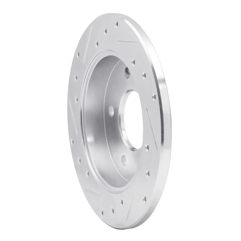 R1 86-92 Buick Reatta Rear Right Drilled & Slotted Silver Brake Rotor - Image 3