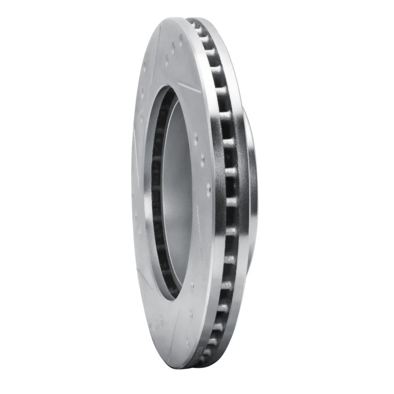 R1 86-92 Ford Taurus (Excl SHO) Rear Right Front Right Drilled & Slotted Silver Brake Rotor - Image 3