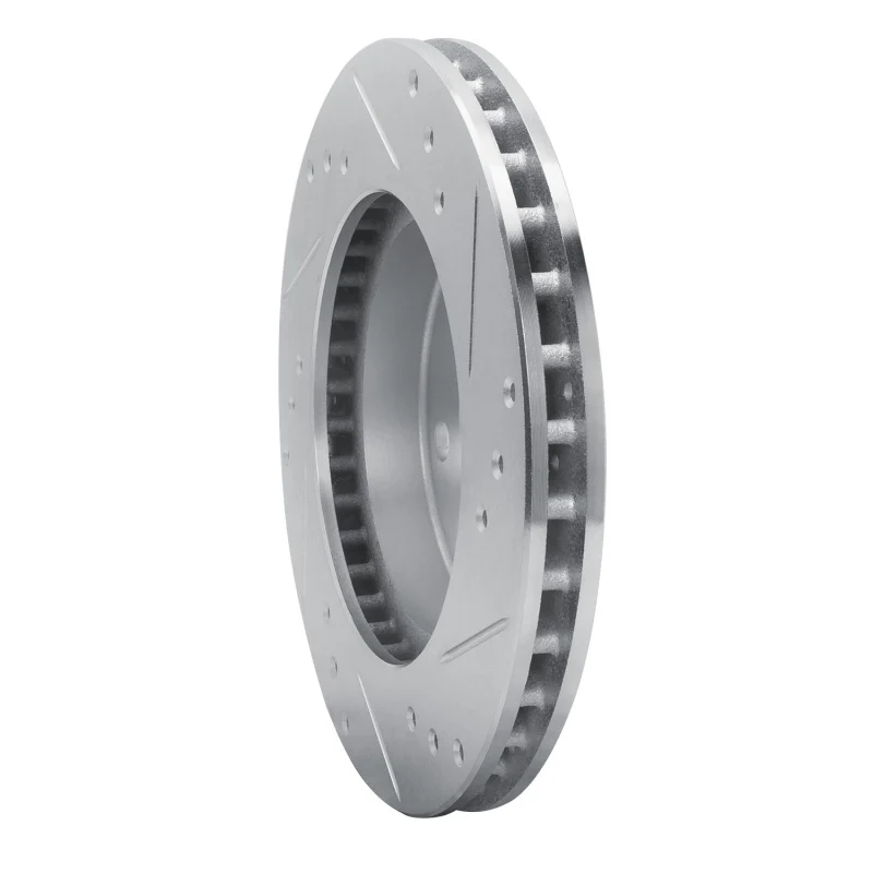 R1 86-92 Ford Thunderbird Front Left Rear Left Drilled & Slotted Silver Brake Rotor - Image 4