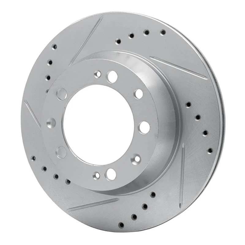 R1 86-95 Porsche 944 Turbo Rear Left Drilled & Slotted Silver Brake Rotor - Image 5