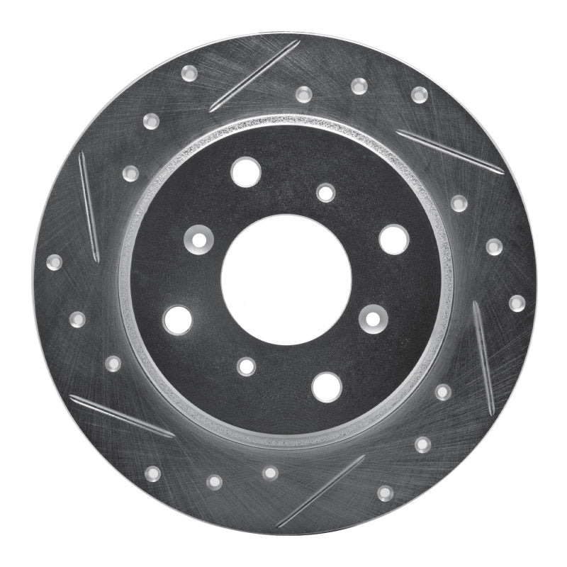 R1 86-96 Acura Legend Rear Left Drilled & Slotted Silver Brake Rotor