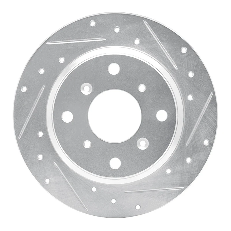 R1 86-96 Acura Legend Rear Right Drilled & Slotted Silver Brake Rotor