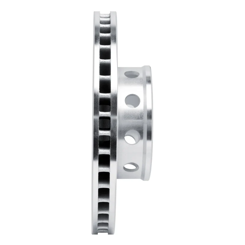 R1 87-88 BMW M5 Front Right Drilled & Slotted Silver Brake Rotor - Image 3