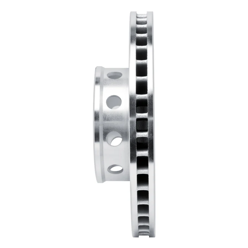 R1 87-88 BMW M6 Front Left Drilled & Slotted Silver Brake Rotor - Image 3