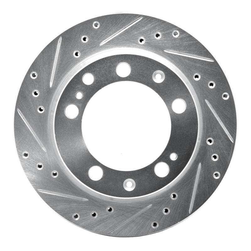 R1 87-89 Porsche 944 Except Turbo Rear Left Drilled & Slotted Silver Brake Rotor