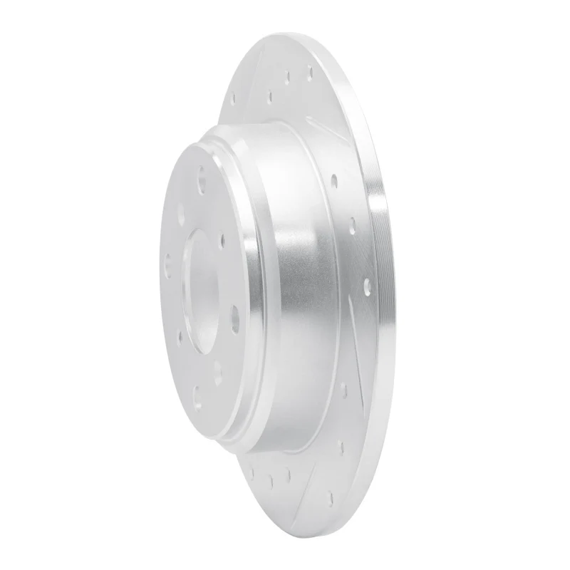 R1 87-90 Acura Legend Rear Left Drilled & Slotted Silver Brake Rotor - Image 5