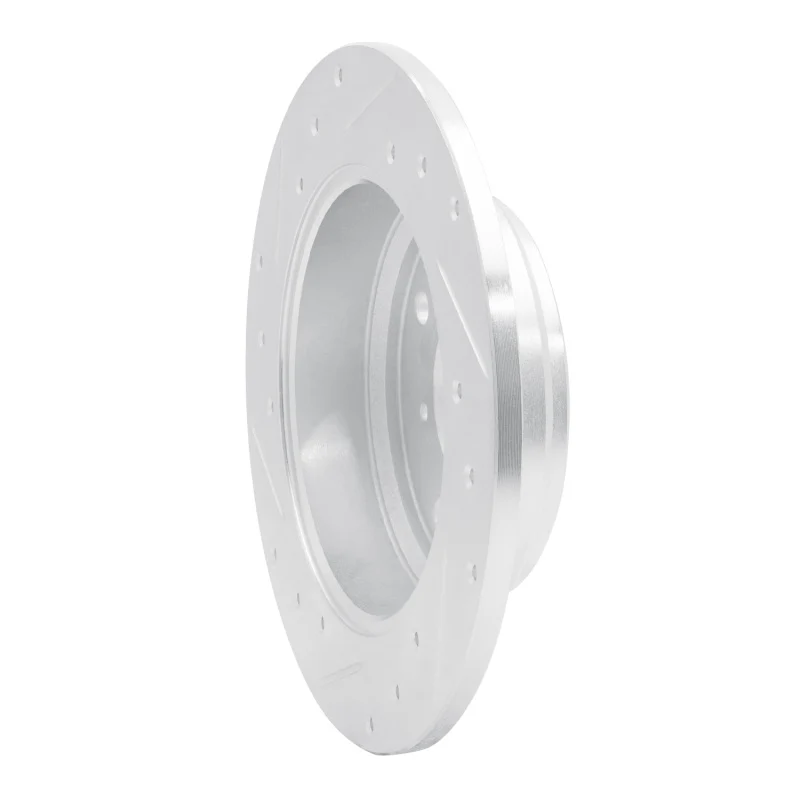 R1 87-90 Acura Legend Rear Right Drilled & Slotted Silver Brake Rotor - Image 4
