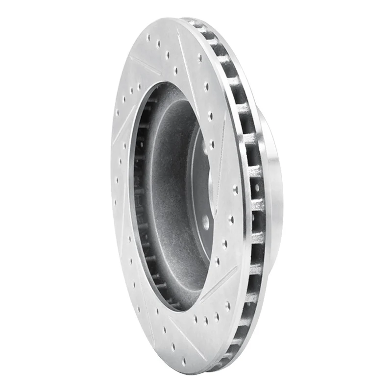 R1 87-90 Dodge DAKOTA 4WD Front Right Drilled & Slotted Silver Brake Rotor - Image 5