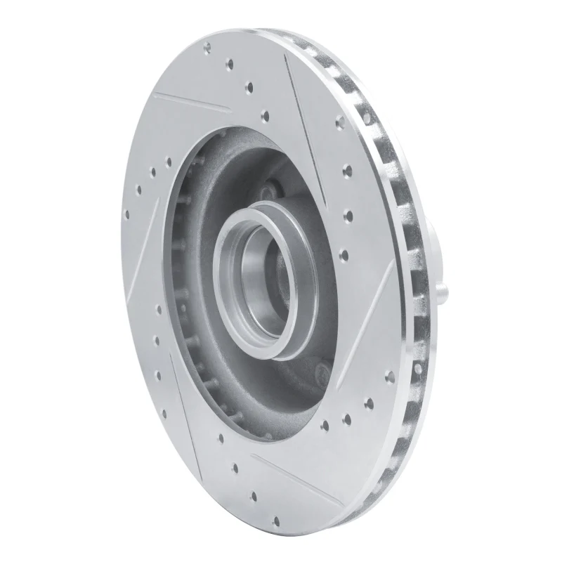 R1 87-90 Dodge DAKOTA RWD Front Left Drilled & Slotted Silver Brake Rotor - Image 5