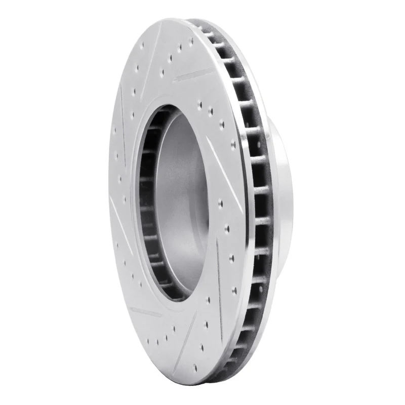 R1 87-95 BMW 540I Front Right Drilled & Slotted Silver Brake Rotor - Image 4