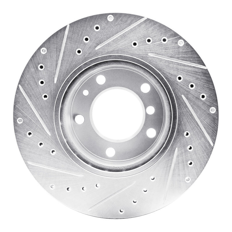 R1 87-95 BMW 540I Front Right Drilled & Slotted Silver Brake Rotor - Image 5
