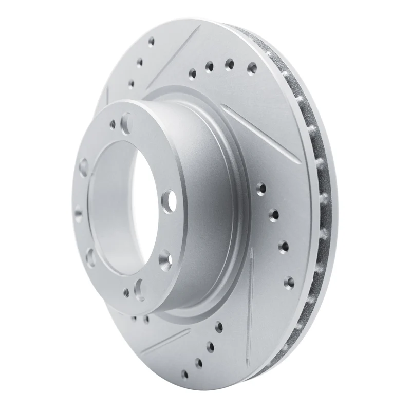 R1 87-95 Porsche 968 Front Left Drilled & Slotted Silver Brake Rotor - Image 5