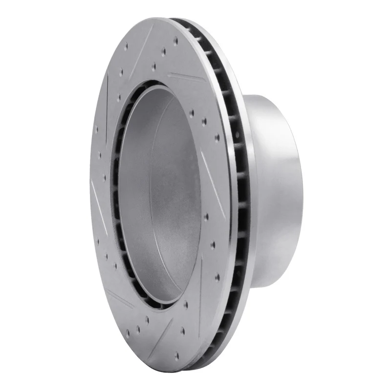 R1 87-97 Porsche 944 Turbo Rear Right Drilled & Slotted Silver Brake Rotor - Image 2