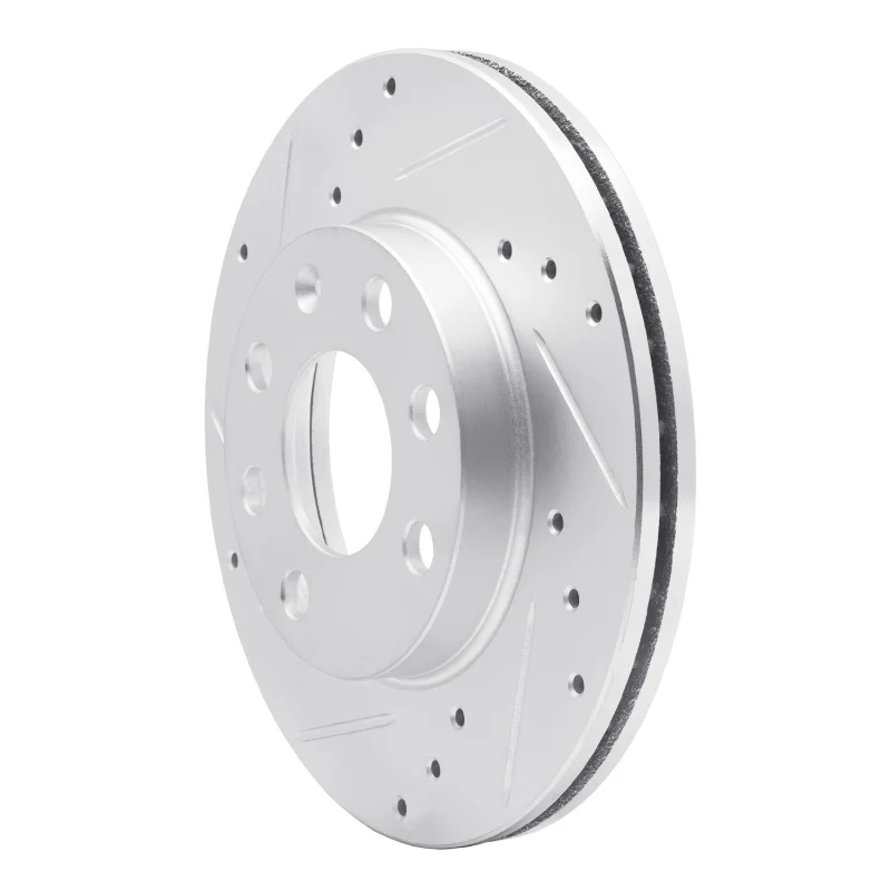 R1 88-20 Chevrolet BEAT (Mexico) Front Left Drilled & Slotted Silver Brake Rotor - Image 3
