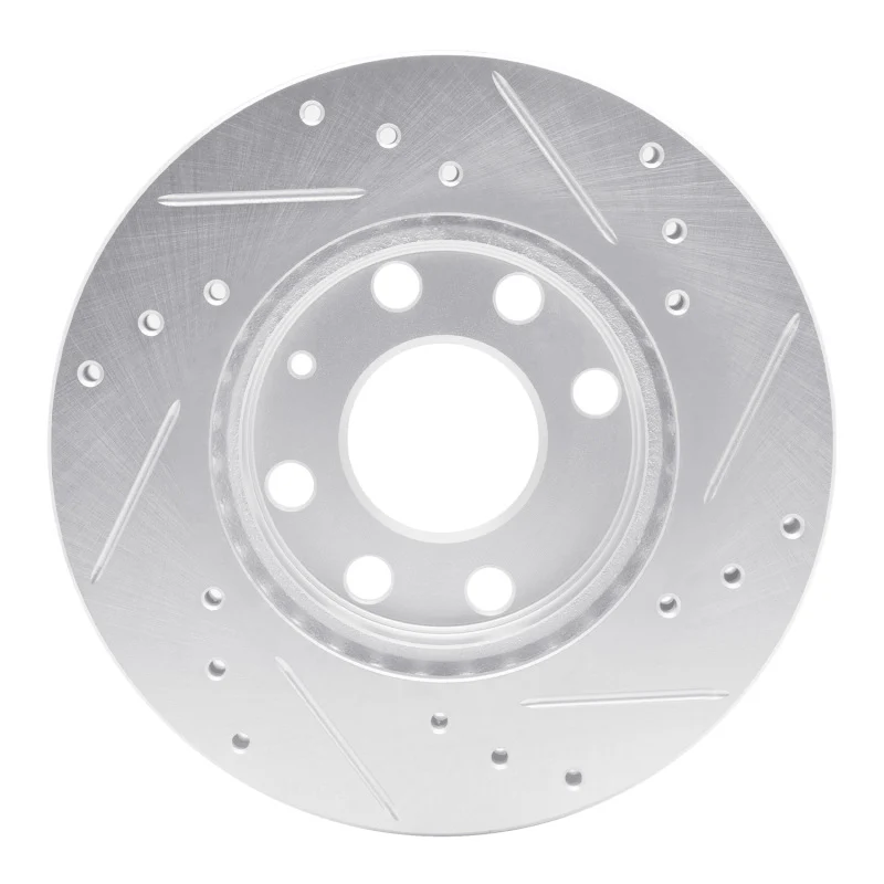 R1 88-20 Chevrolet BEAT (Mexico) Front Left Drilled & Slotted Silver Brake Rotor - Image 4