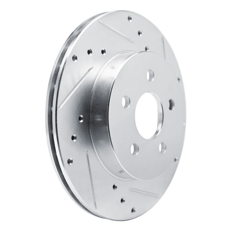 R1 88-88 Pontiac Fiero Rear Right Front Right Drilled & Slotted Silver Brake Rotor - Image 4