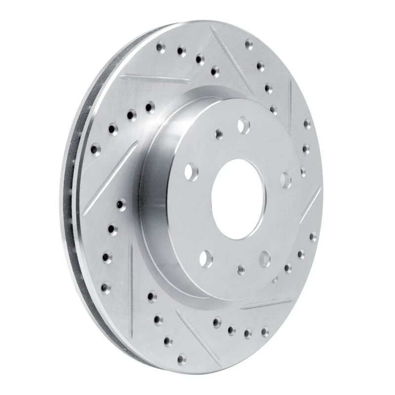 R1 88-89 Chevrolet C3500 Front Right Drilled & Slotted Silver Brake Rotor - Image 2