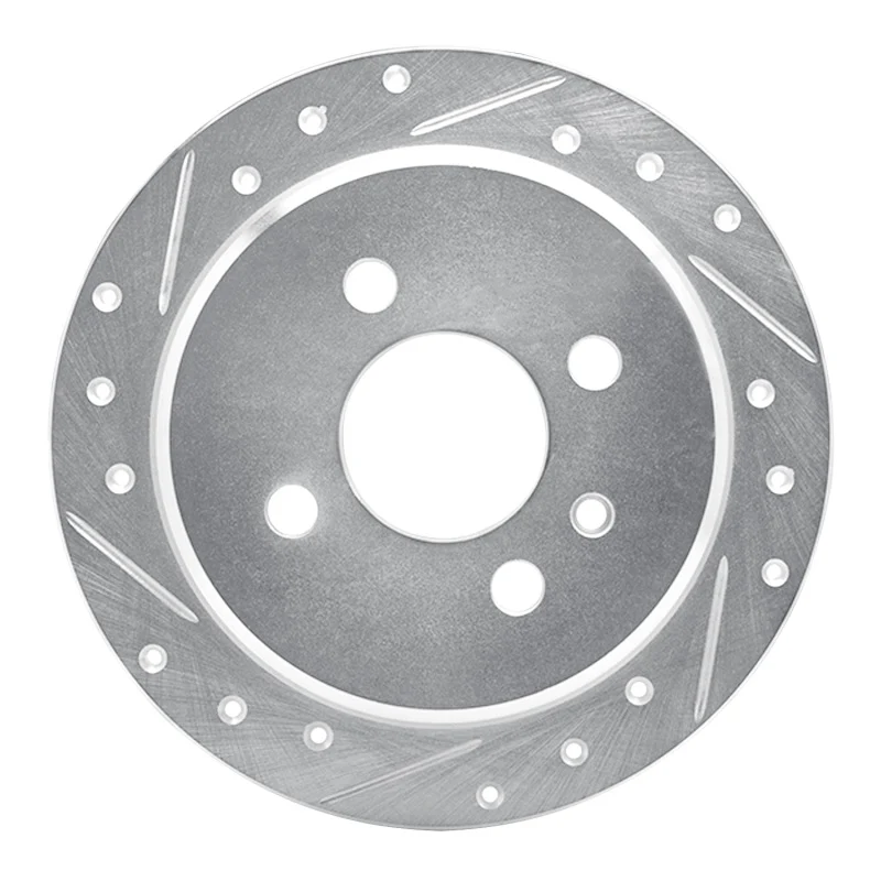 R1 88-90 BMW 325IX Rear Left Drilled & Slotted Silver Brake Rotor