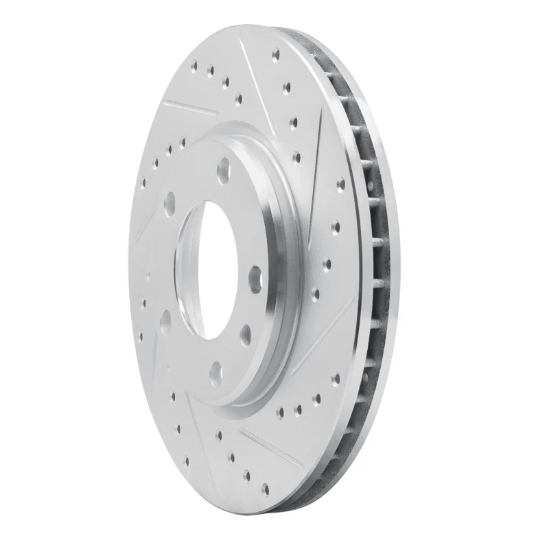 R1 88-91 BMW M3 Front Right Drilled & Slotted Silver Brake Rotor - Image 4
