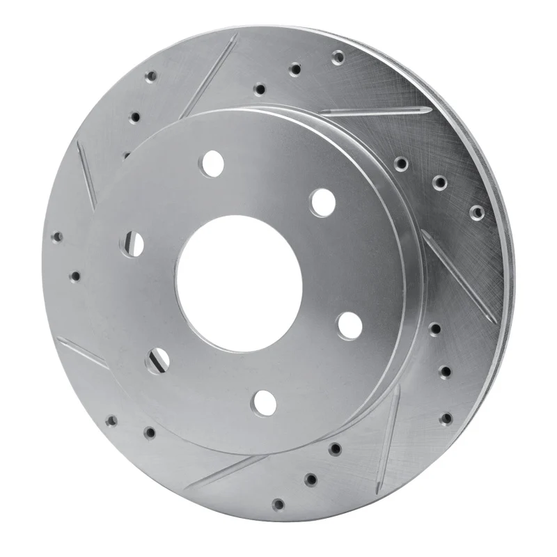 R1 88-91 Chevrolet K1500 Front Left Drilled & Slotted Silver Brake Rotor - Image 5