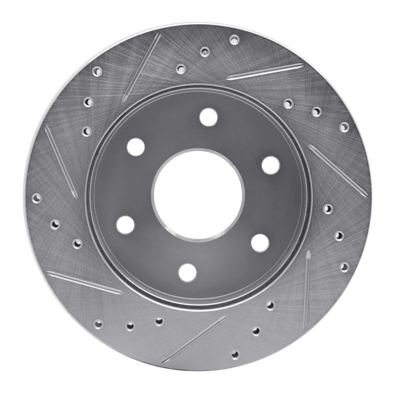 R1 88-91 Chevrolet K1500 Front Right Drilled & Slotted Silver Brake Rotor - Image 5