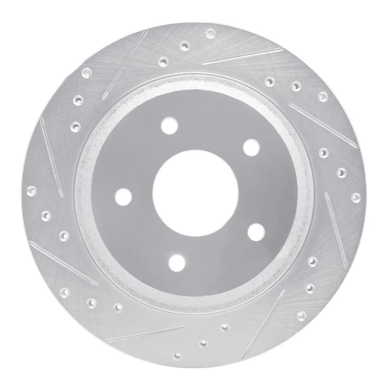 R1 88-94 Chevrolet Corvette Front Left Drilled & Slotted Silver Brake Rotor