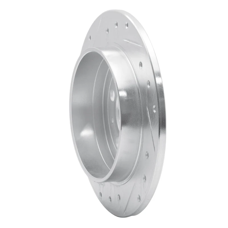 R1 88-94 Volvo 760 Series Rear Right Drilled & Slotted Silver Brake Rotor - Image 3