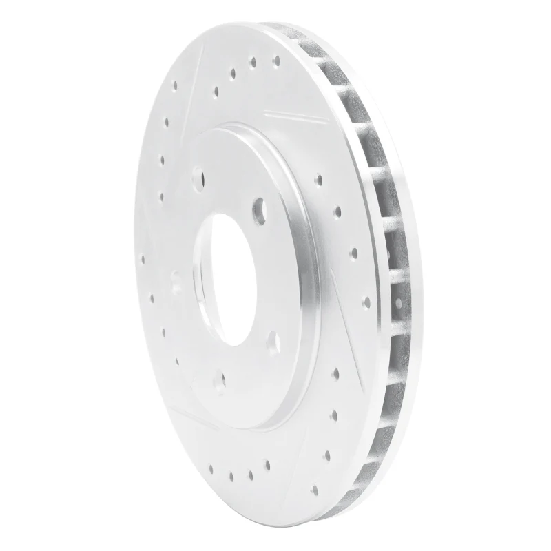 R1 88-96 Buick Regal Front Left Drilled & Slotted Silver Brake Rotor - Image 4