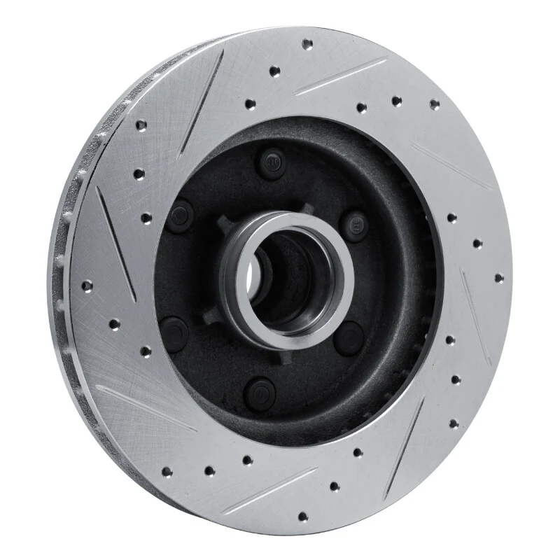 R1 88-96 Chevrolet C2500 Front Right Drilled & Slotted Silver Brake Rotor - Image 3