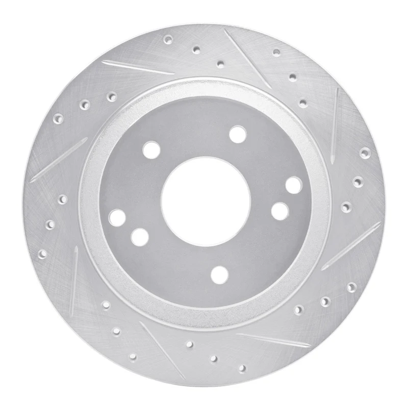 R1 88-96 Chevrolet Corvette Rear Right Drilled & Slotted Silver Brake Rotor