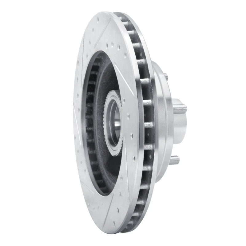 R1 90-02 Chevrolet ASTRO Front Right Drilled & Slotted Silver Brake Rotor - Image 5