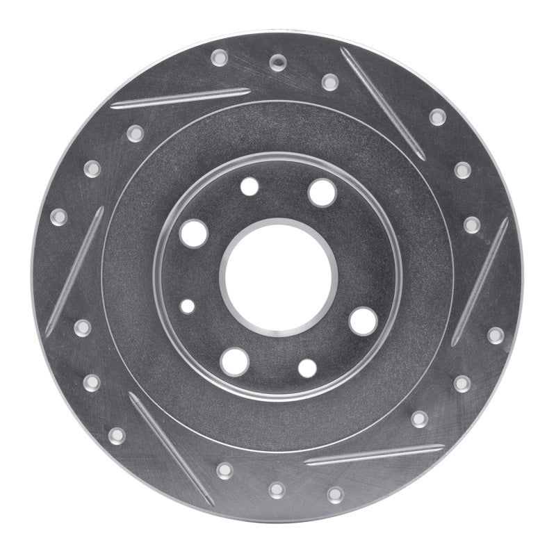 R1 90-03 Ford Escort Rear Left Drilled & Slotted Silver Brake Rotor - Image 3