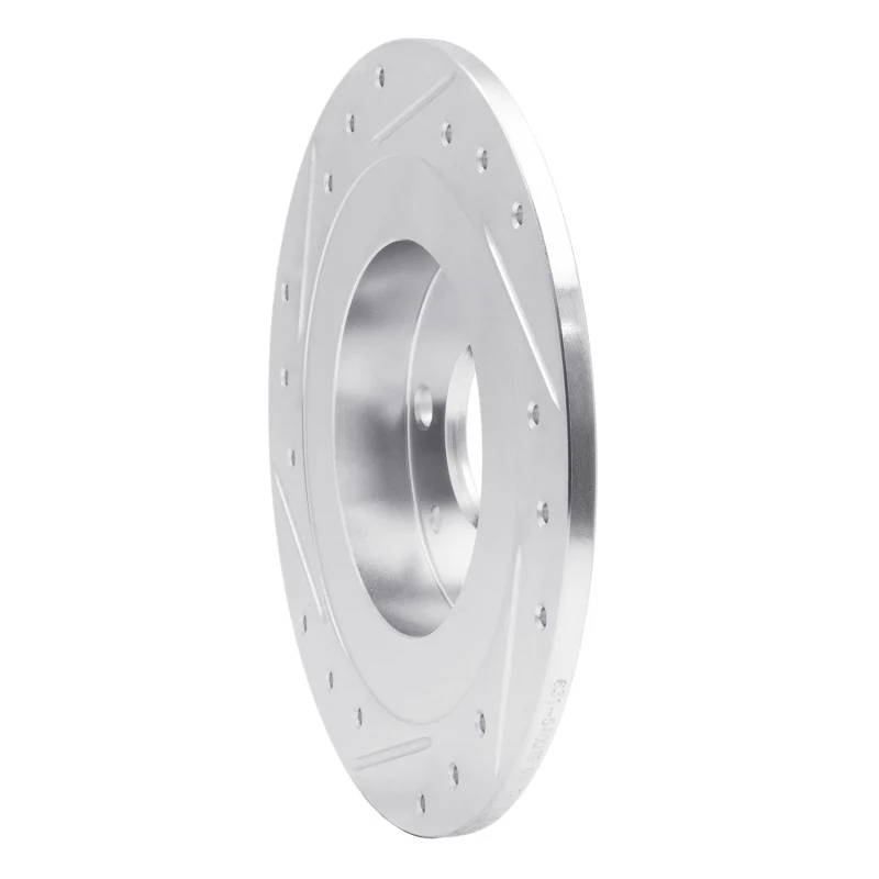 R1 90-03 Ford Escort Rear Right Drilled & Slotted Silver Brake Rotor - Image 5