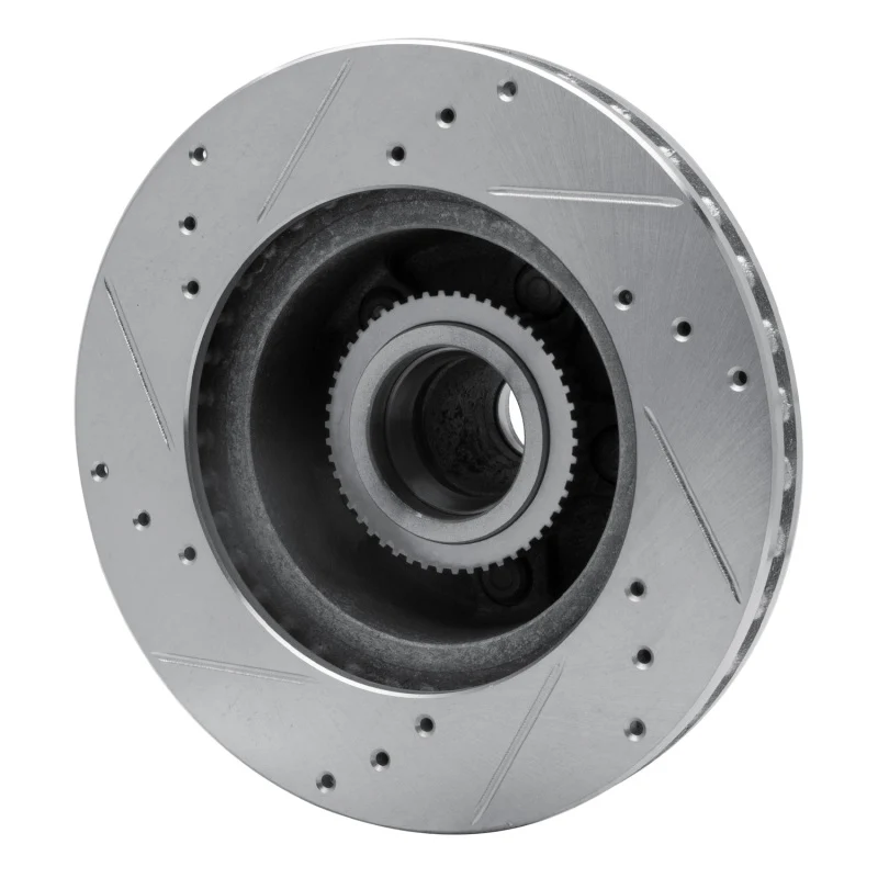 R1 90-91 Ford LTD Crown Victoria Front Left Drilled & Slotted Silver Brake Rotor - Image 2