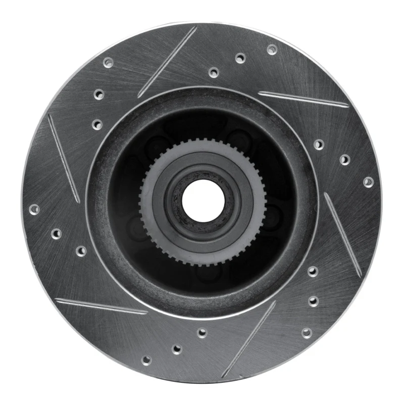 R1 90-91 Ford LTD Crown Victoria Front Left Drilled & Slotted Silver Brake Rotor - Image 3