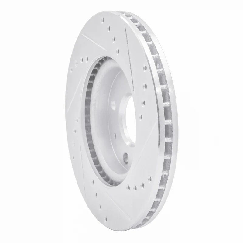R1 90-93 Asuna SUNFIRE Rear Left Drilled & Slotted Silver Brake Rotor - Image 5