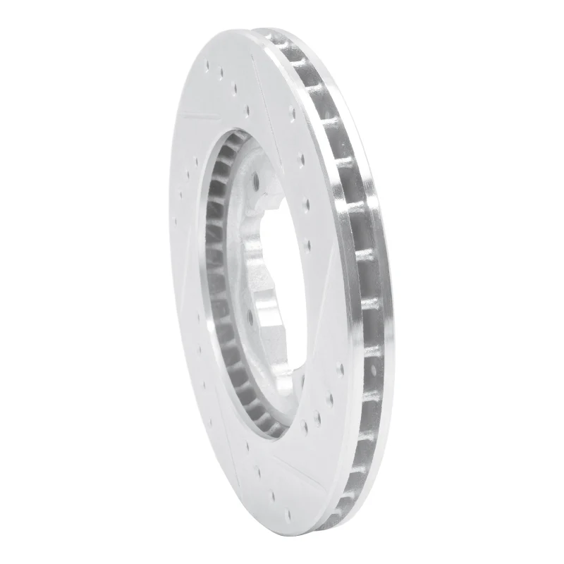 R1 90-97 Acura CL Front Left Drilled & Slotted Silver Brake Rotor - Image 5
