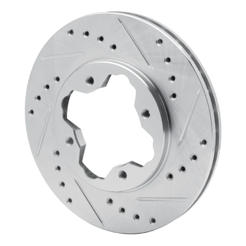 R1 90-97 Acura CL Front Right Drilled & Slotted Silver Brake Rotor - Image 4