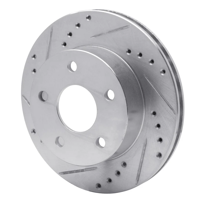 R1 90-97 Ford AEROSTAR Left Front Drilled & Slotted Silver Brake Rotor - Image 5