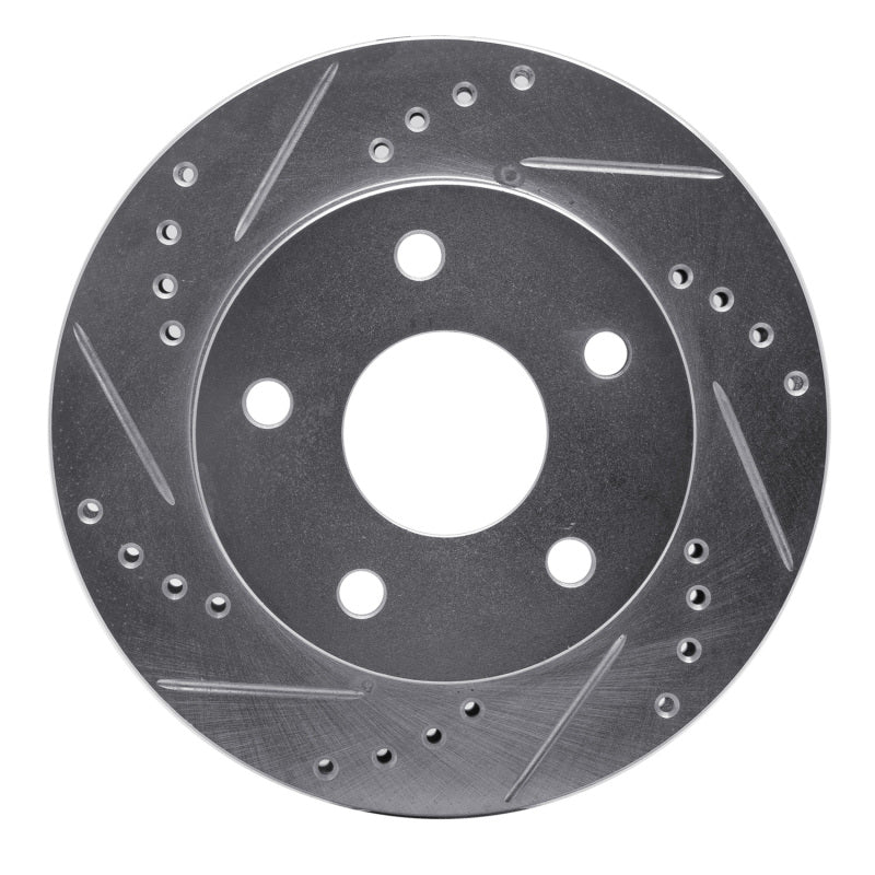 R1 90-97 Ford AEROSTAR Right Front Drilled & Slotted Silver Brake Rotor - Image 3