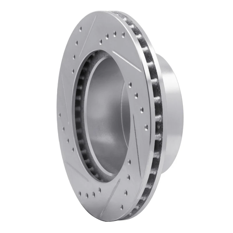 R1 90-99 Jeep Cherokee Front Right Drilled & Slotted Silver Brake Rotor - Image 5